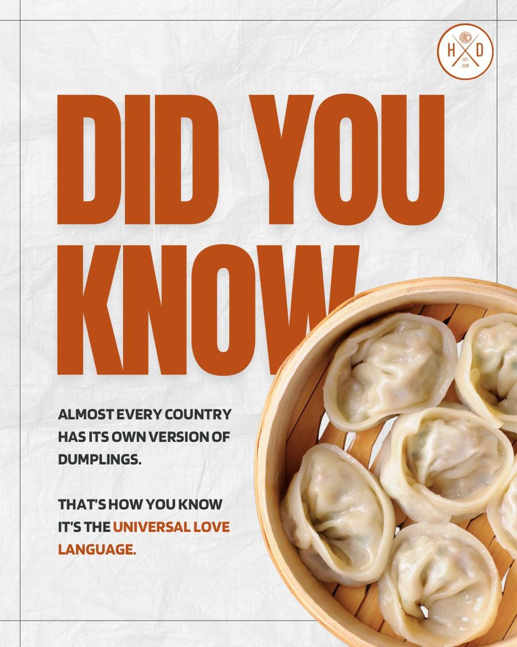 Did you know dumplings are a universal love language poster